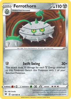 Ferrothorn (124/185) [Sword & Shield: Vivid Voltage] - Dark Crystal Cards