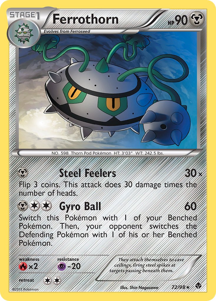 Ferrothorn (72/98) [Black & White: Emerging Powers] - Dark Crystal Cards