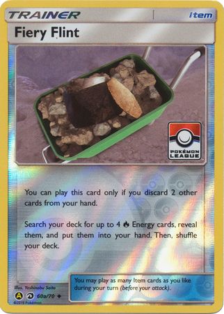 Fiery Flint (60a/70) (League Promo) [Sun & Moon: Dragon Majesty] - Dark Crystal Cards