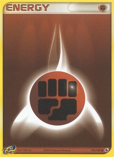 Fighting Energy (105/109) [EX: Ruby & Sapphire] - Dark Crystal Cards