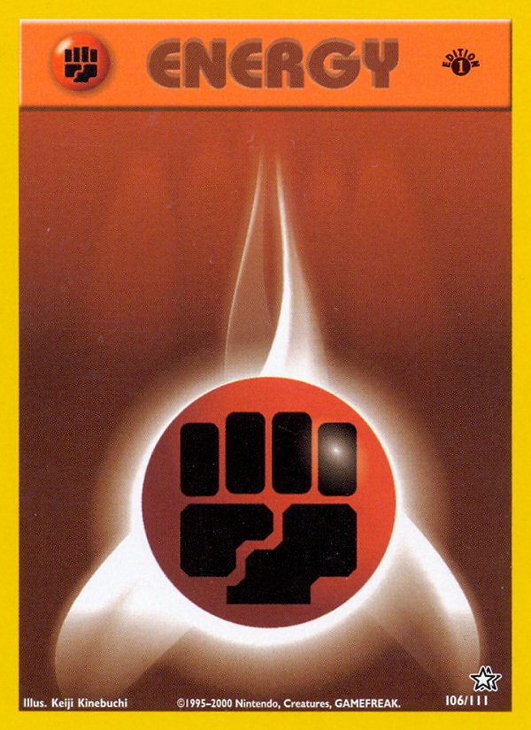Fighting Energy (106/111) [Neo Genesis 1st Edition] - Dark Crystal Cards