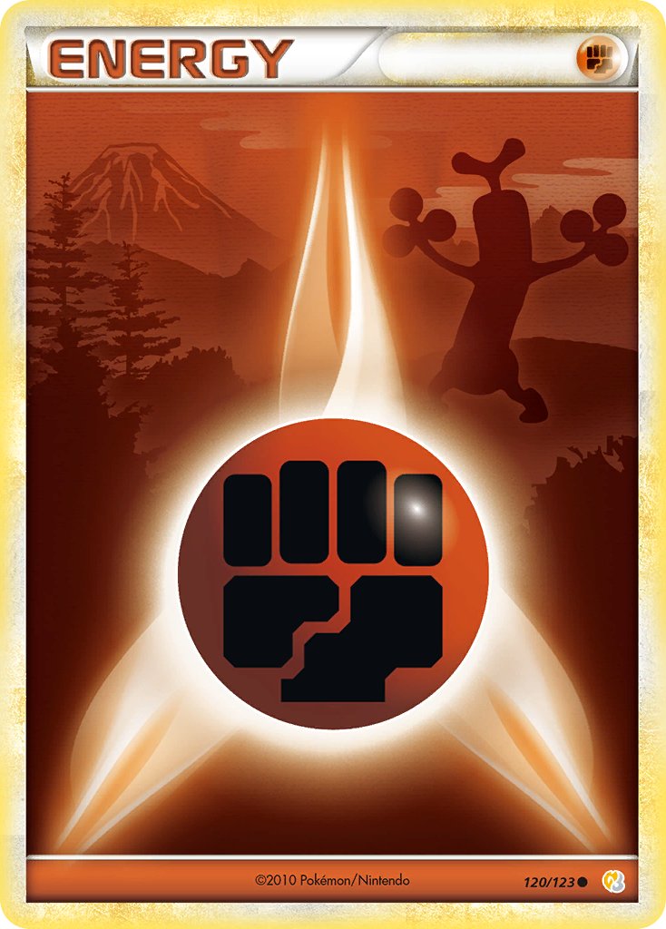 Fighting Energy (120/123) [HeartGold & SoulSilver: Base Set] - Dark Crystal Cards