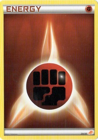 Fighting Energy (20/30) [Black & White: Trainer Kit - Excadrill] - Dark Crystal Cards