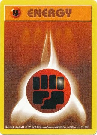 Fighting Energy (97/102) [Base Set Shadowless Unlimited] - Dark Crystal Cards