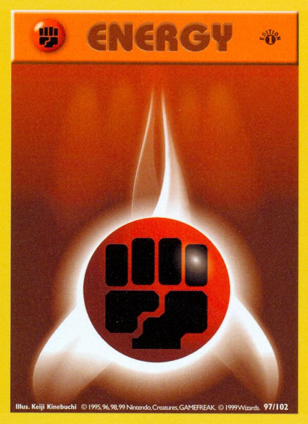 Fighting Energy (97/102) (Shadowless) [Base Set 1st Edition] - Dark Crystal Cards