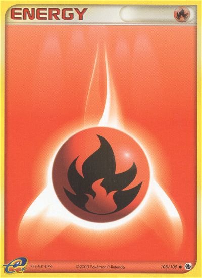 Fire Energy (108/109) [EX: Ruby & Sapphire] - Dark Crystal Cards