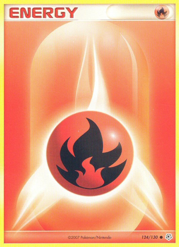 Fire Energy (124/130) [Diamond & Pearl: Base Set] - Dark Crystal Cards