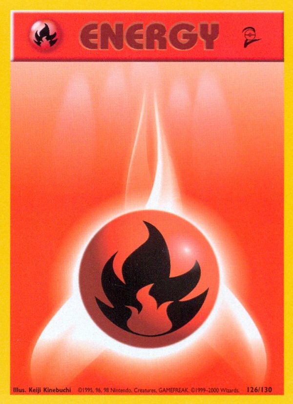 Fire Energy (126/130) [Base Set 2] - Dark Crystal Cards