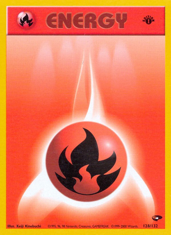 Fire Energy (128/132) [Gym Challenge 1st Edition] - Dark Crystal Cards