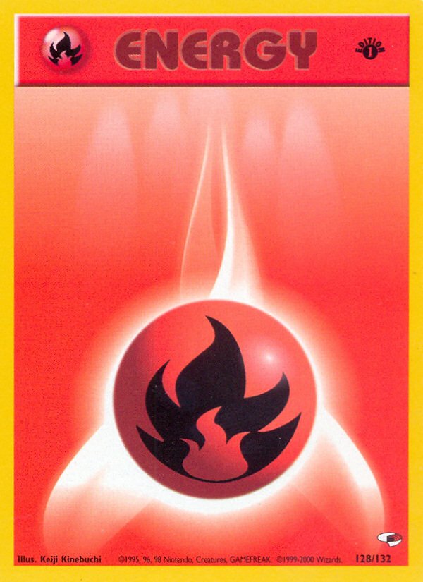 Fire Energy (128/132) [Gym Heroes 1st Edition] - Dark Crystal Cards