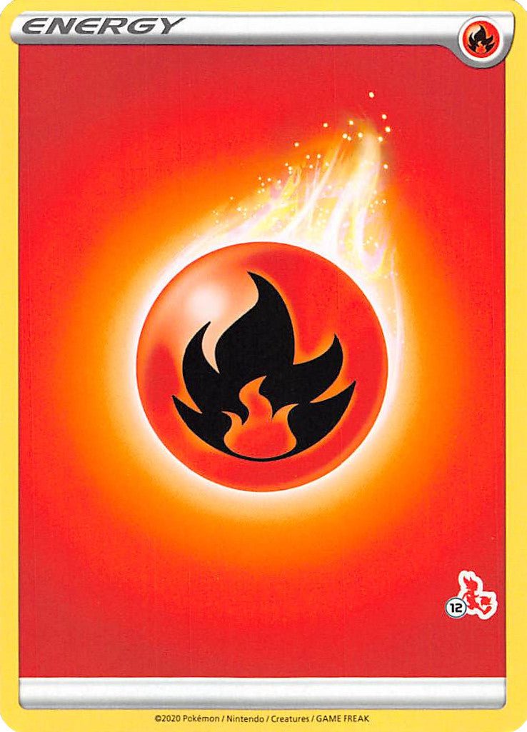 Fire Energy (Cinderace Stamp #12) [Battle Academy 2022] - Dark Crystal Cards