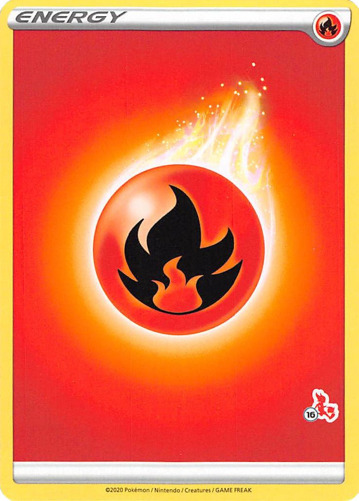 Fire Energy (Cinderace Stamp #16) [Battle Academy 2022] - Dark Crystal Cards