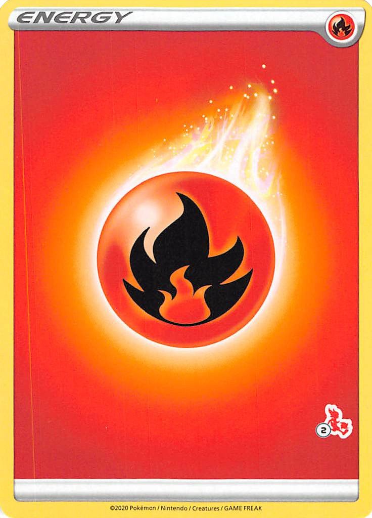 Fire Energy (Cinderace Stamp #2) [Battle Academy 2022] - Dark Crystal Cards