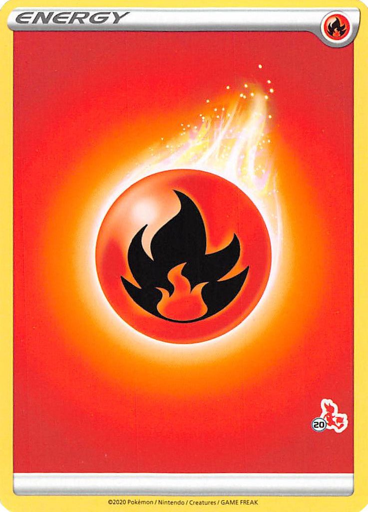 Fire Energy (Cinderace Stamp #20) [Battle Academy 2022] - Dark Crystal Cards