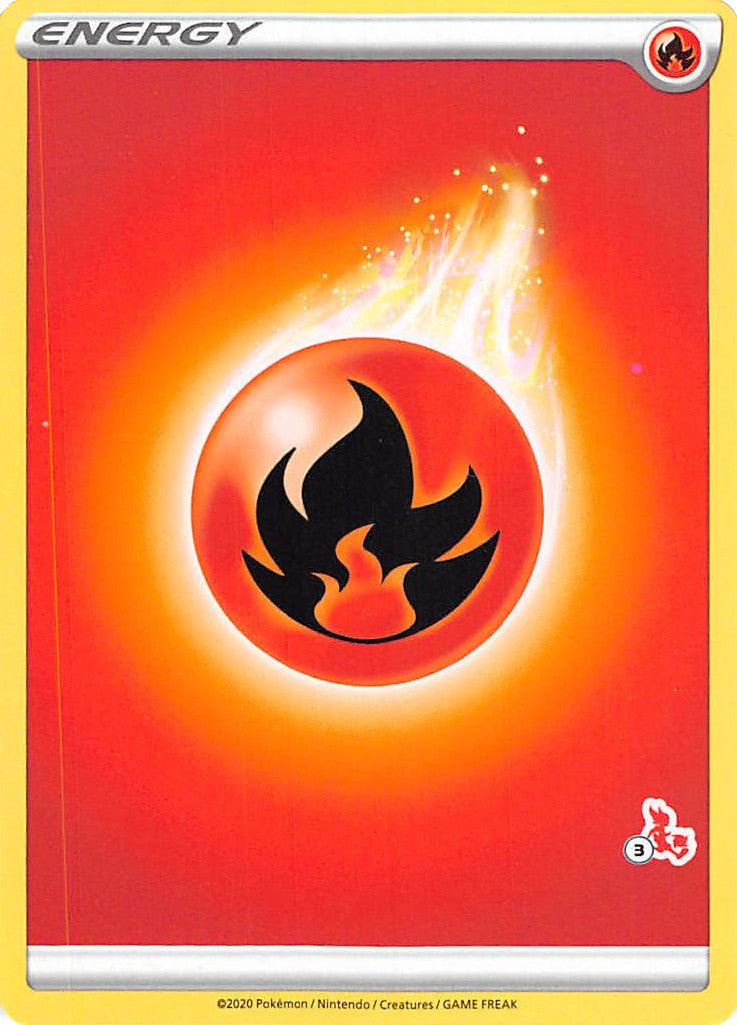 Fire Energy (Cinderace Stamp #3) [Battle Academy 2022] - Dark Crystal Cards