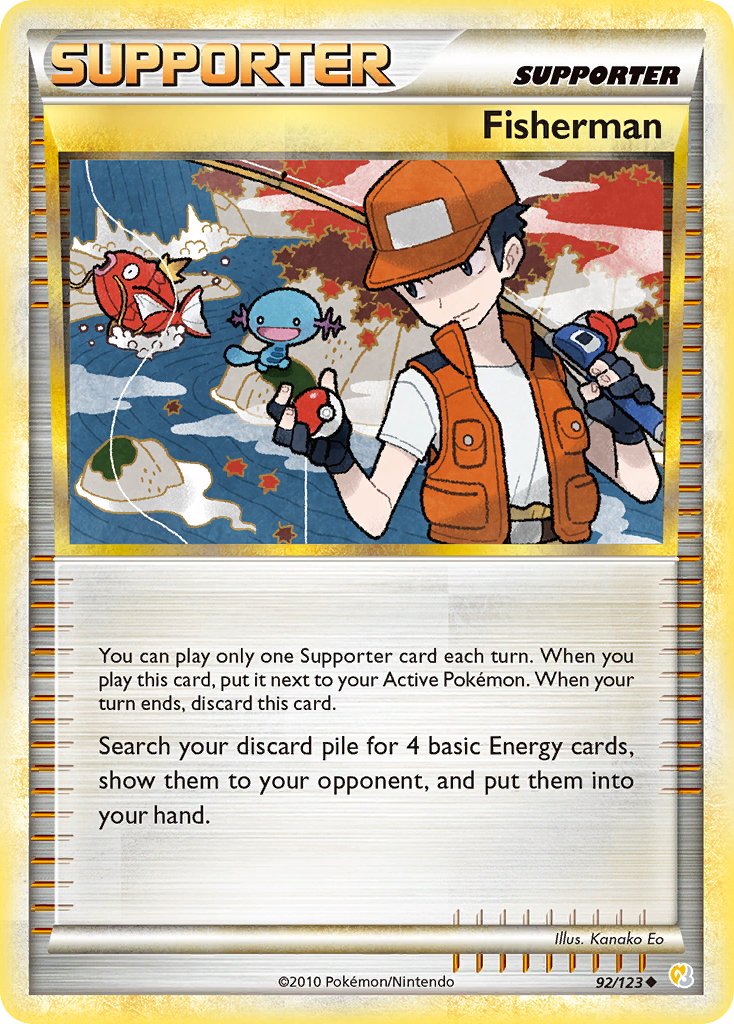 Fisherman (92/123) [HeartGold & SoulSilver: Base Set] - Dark Crystal Cards