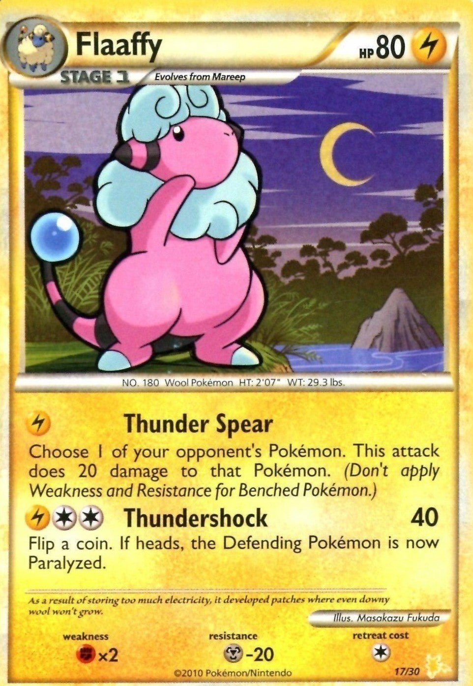 Flaaffy (17/30) [HeartGold & SoulSilver: Trainer Kit - Raichu] - Dark Crystal Cards