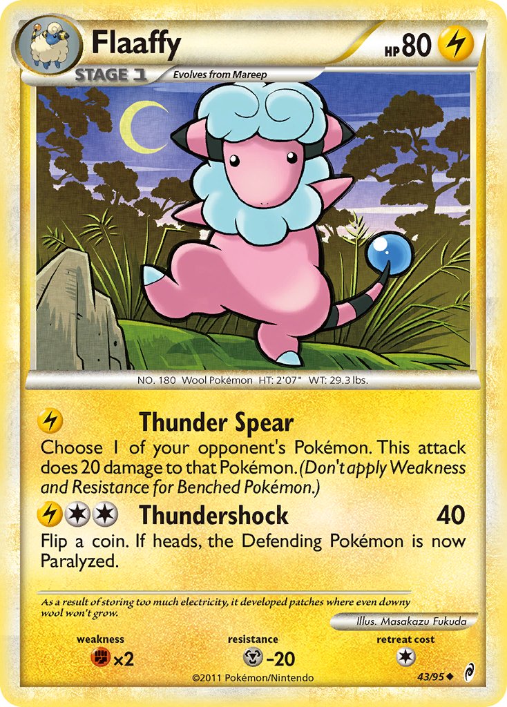Flaaffy (43/95) [HeartGold & SoulSilver: Call of Legends] - Dark Crystal Cards