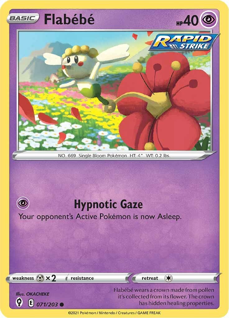 Flabebe (071/203) [Sword & Shield: Evolving Skies] - Dark Crystal Cards