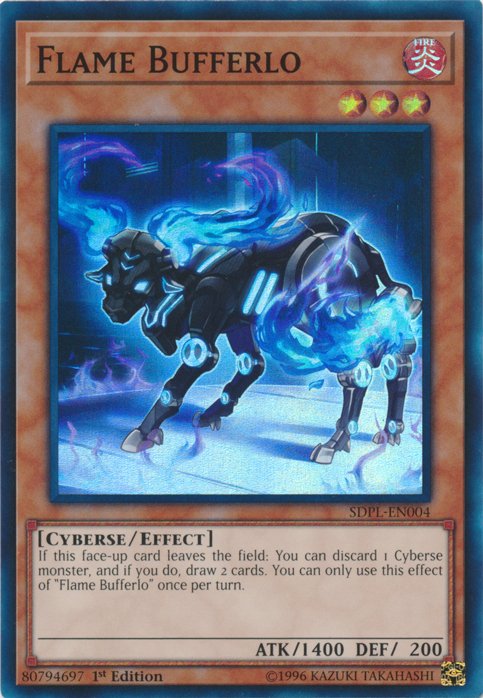 Flame Bufferlo [SDPL - EN004] Super Rare - Dark Crystal Cards