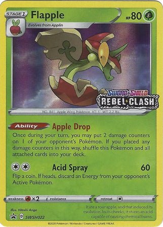 Flapple (SWSH022) (Prerelease Promo) [Sword & Shield: Black Star Promos] - Dark Crystal Cards