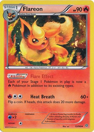 Flareon (13/98) (Cosmos Holo) [XY: Ancient Origins] - Dark Crystal Cards