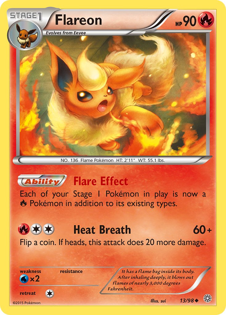 Flareon (13/98) [XY: Ancient Origins] - Dark Crystal Cards