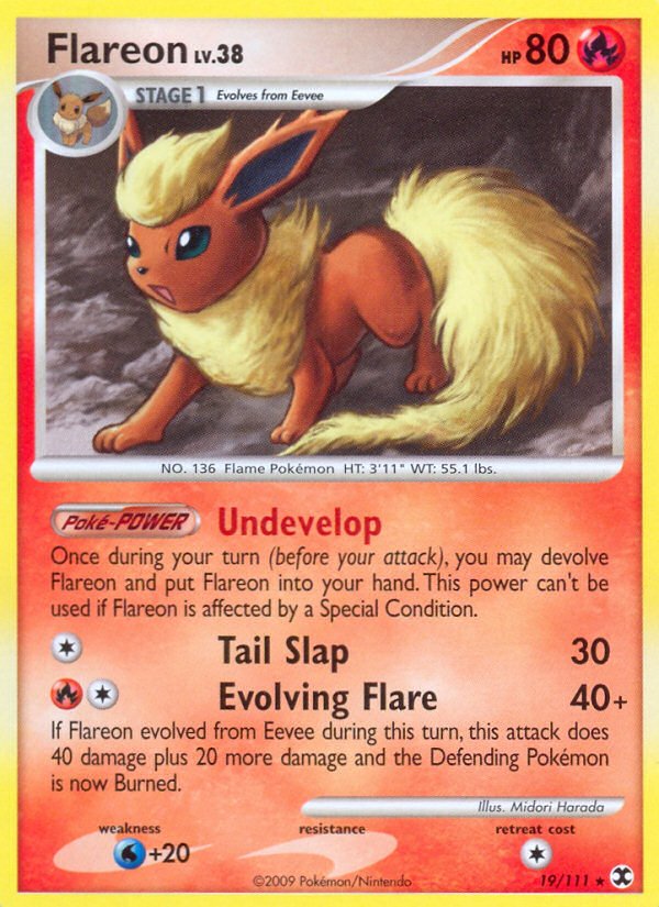 Flareon (19/111) [Platinum: Rising Rivals] - Dark Crystal Cards