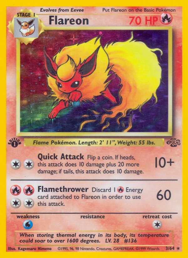 Flareon (3/64) [Jungle 1st Edition] - Dark Crystal Cards