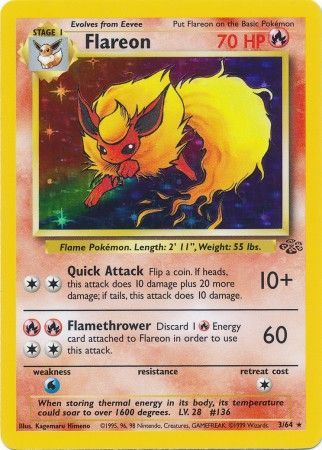 Flareon (3/64) [Jungle Unlimited] - Dark Crystal Cards