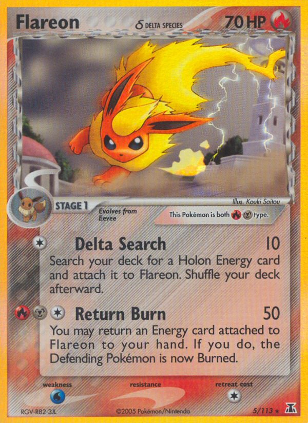 Flareon (5/113) (Delta Species) [EX: Delta Species] - Dark Crystal Cards