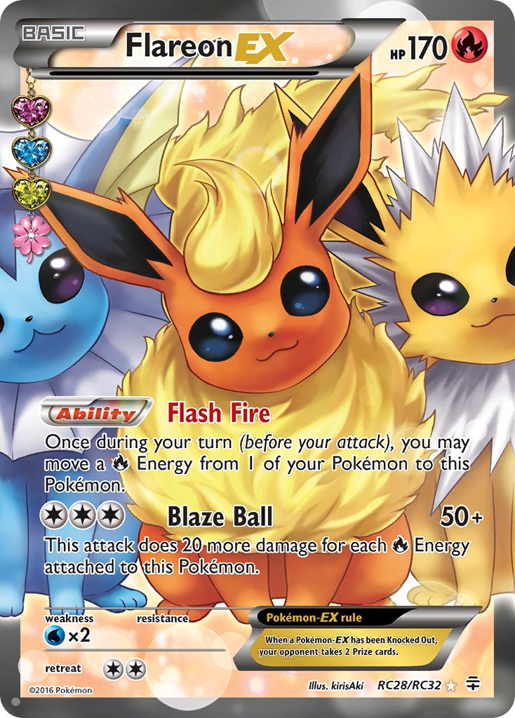 Flareon EX (RC28/RC32) [XY: Generations] - Dark Crystal Cards