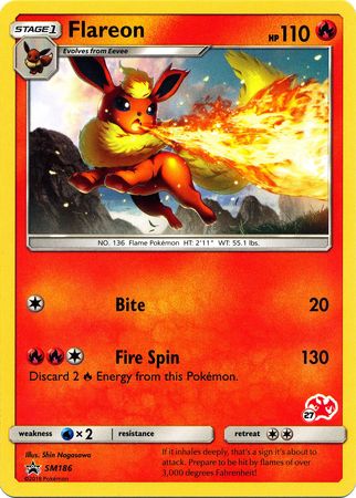 Flareon (SM186) (Charizard Stamp #27) [Battle Academy 2020] - Dark Crystal Cards