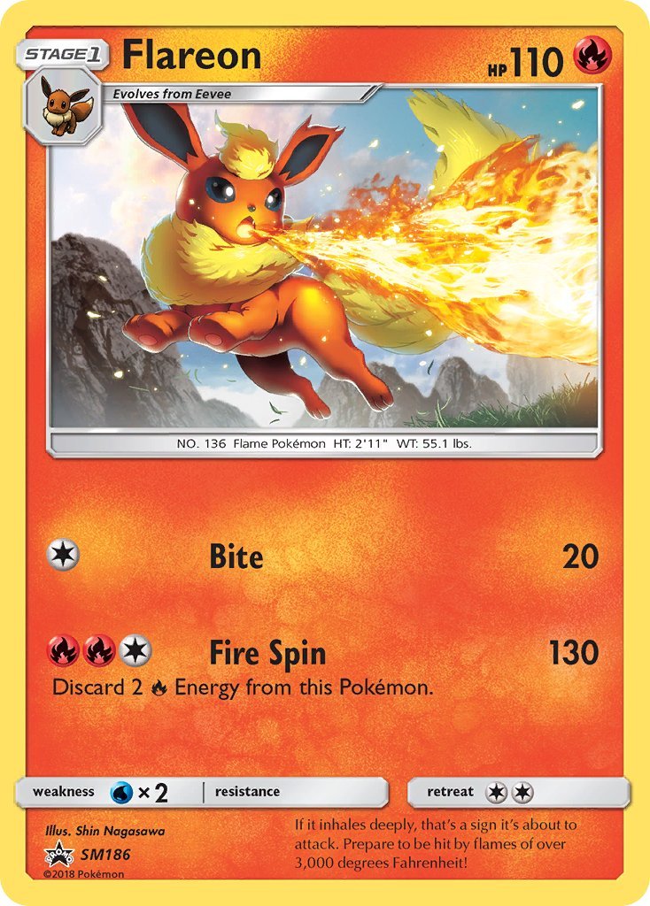 Flareon (SM186) [Sun & Moon: Black Star Promos] - Dark Crystal Cards
