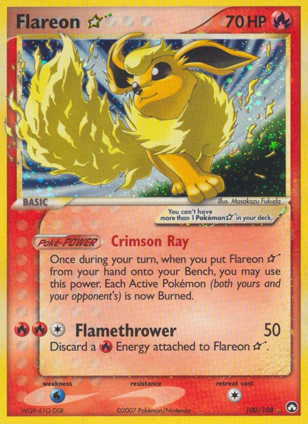 Flareon Star (100/108) [EX: Power Keepers] - Dark Crystal Cards