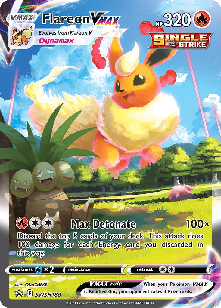 Flareon VMAX (SWSH180) (Jumbo Card) [Sword & Shield: Black Star Promos] - Dark Crystal Cards