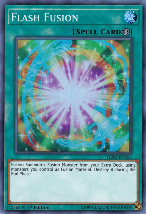 Flash Fusion [HISU - EN057] Super Rare - Dark Crystal Cards