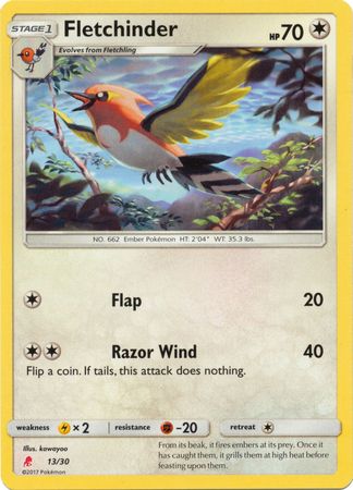 Fletchinder (13/30) [Sun & Moon: Trainer Kit - Lycanroc] - Dark Crystal Cards