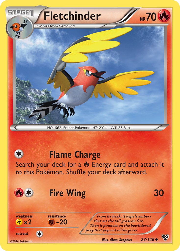 Fletchinder (27/146) [XY: Base Set] - Dark Crystal Cards