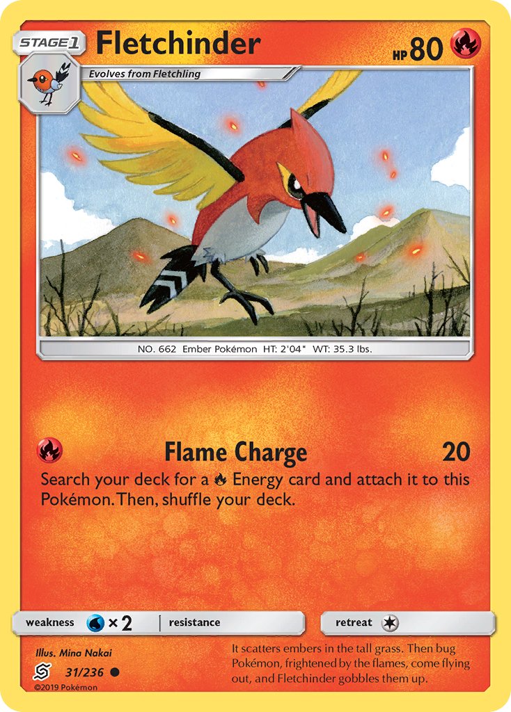 Fletchinder (31/236) [Sun & Moon: Unified Minds] - Dark Crystal Cards