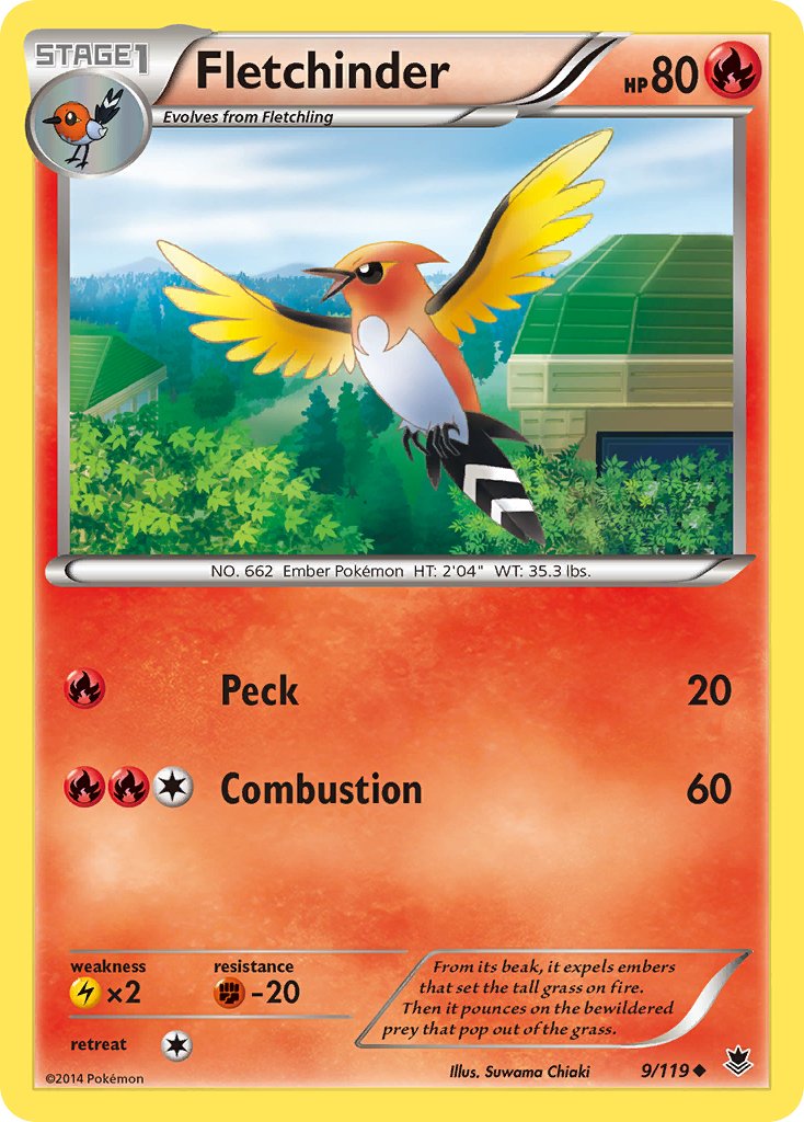 Fletchinder (9/119) [XY: Phantom Forces] - Dark Crystal Cards