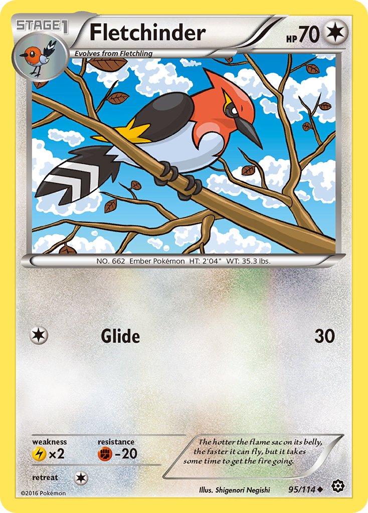 Fletchinder (95/114) [XY: Steam Siege] - Dark Crystal Cards