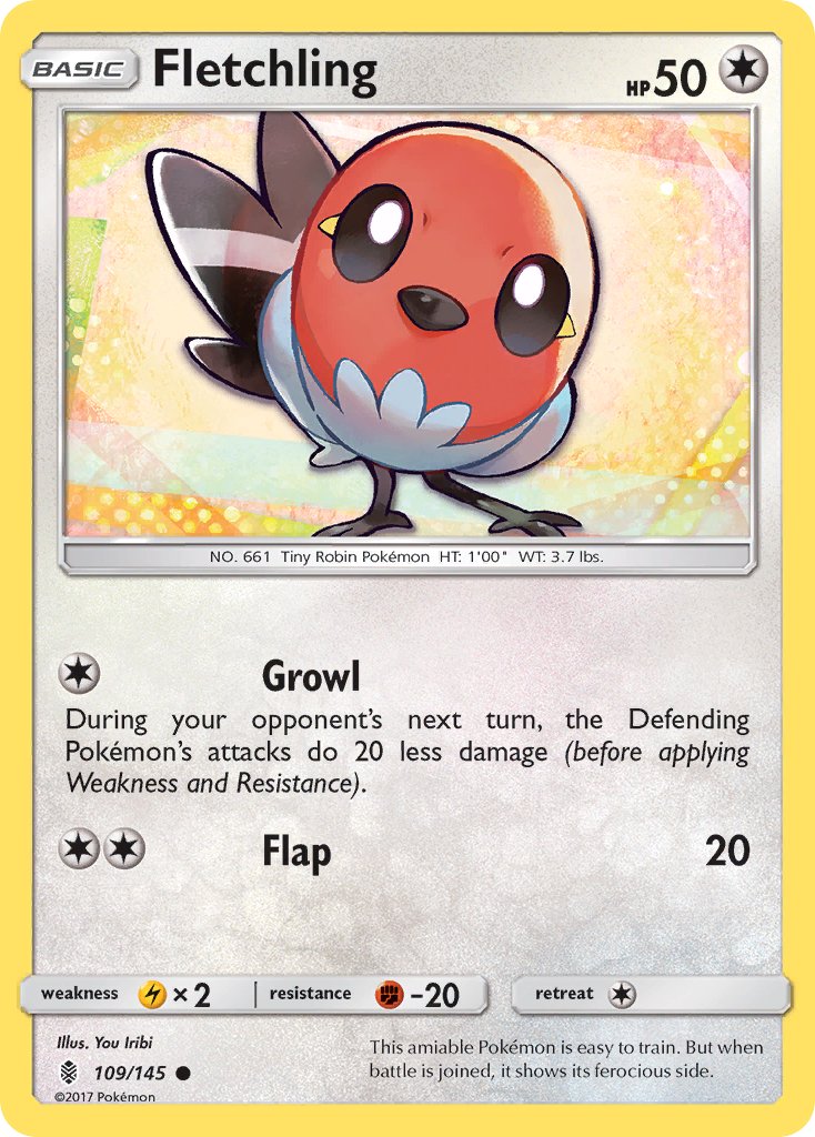 Fletchling (109/145) [Sun & Moon: Guardians Rising] - Dark Crystal Cards