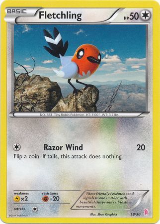 Fletchling (19/30) [XY: Trainer Kit - Sylveon] - Dark Crystal Cards