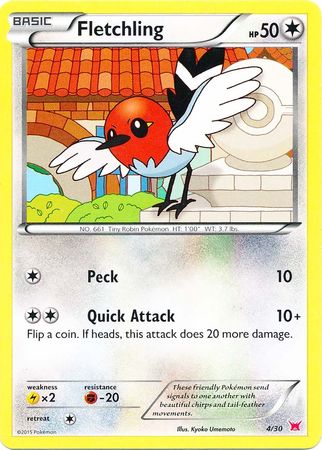 Fletchling (4/30) [XY: Trainer Kit 2 - Latias] - Dark Crystal Cards