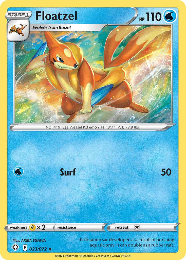 Floatzel (023/072) [Sword & Shield: Shining Fates] - Dark Crystal Cards