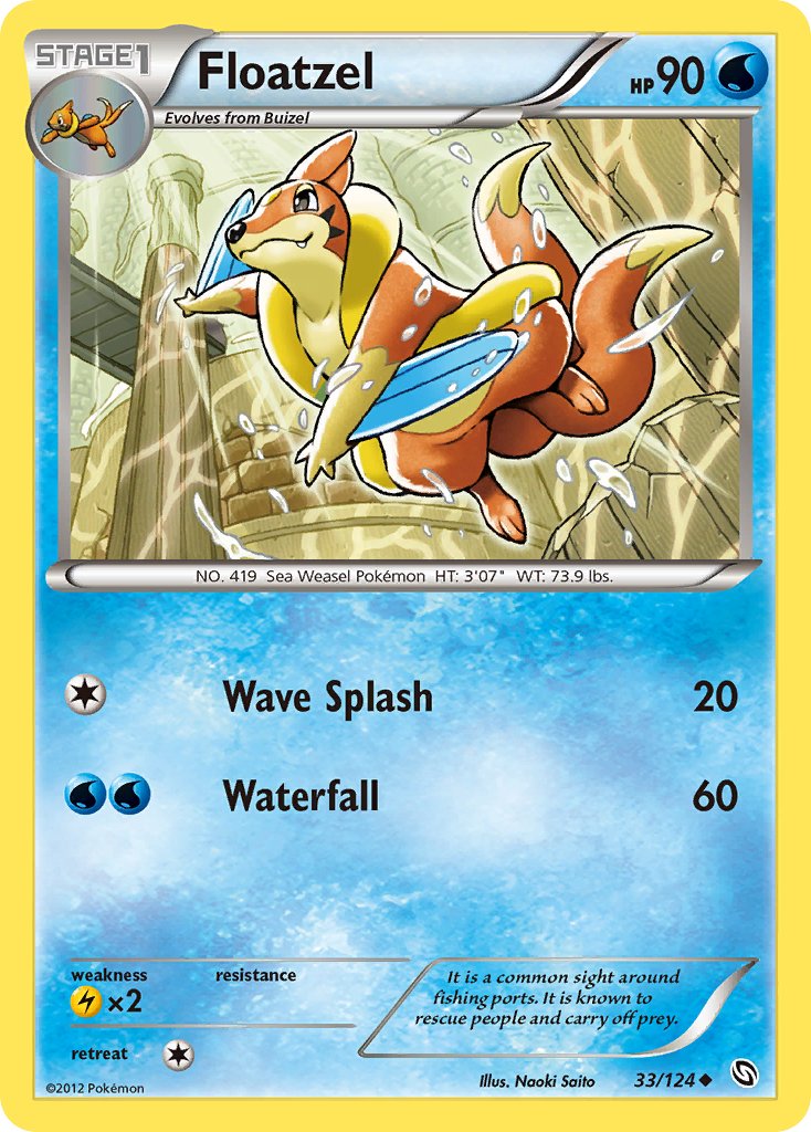 Floatzel (33/124) [Black & White: Dragons Exalted] - Dark Crystal Cards