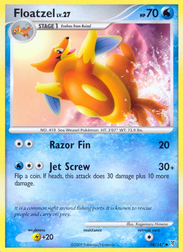Floatzel (58/147) [Platinum: Supreme Victors] - Dark Crystal Cards