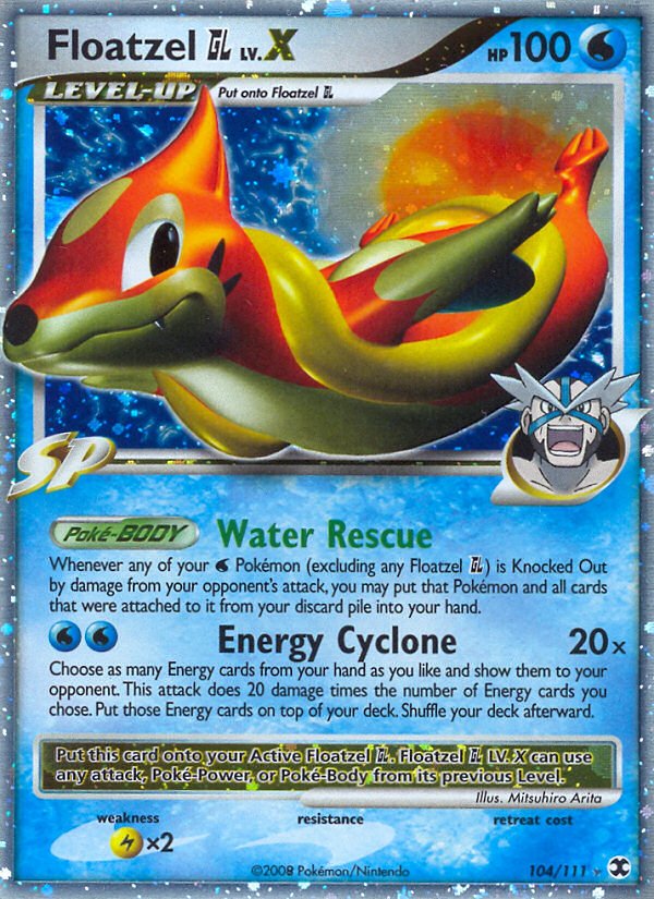Floatzel GL LV.X (104/111) [Platinum: Rising Rivals] - Dark Crystal Cards