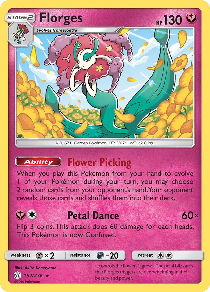 Florges (152/236) [Sun & Moon: Cosmic Eclipse] - Dark Crystal Cards